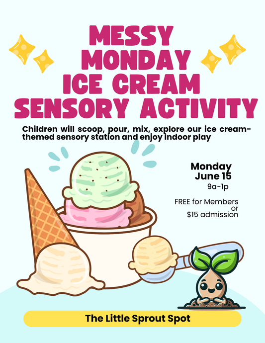 Messy Monday Ice Cream Sensory Play | Baby Toddler Activity in Chattanooga, TN