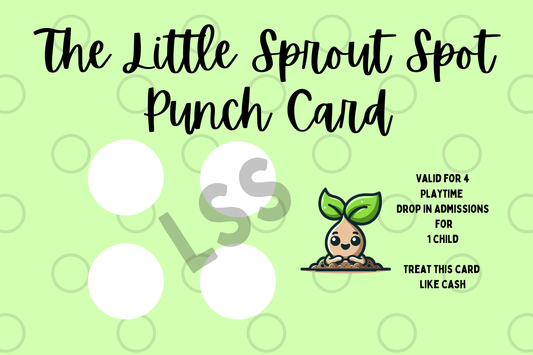 The Little Sprout Spot Play punch card